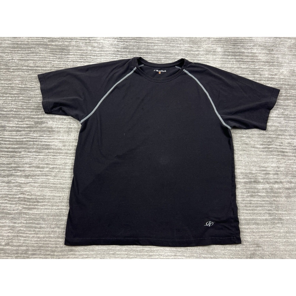NordicTrack T-Shirt Mens XL Black Activewear Short Sleeve Raglan Performance Tee